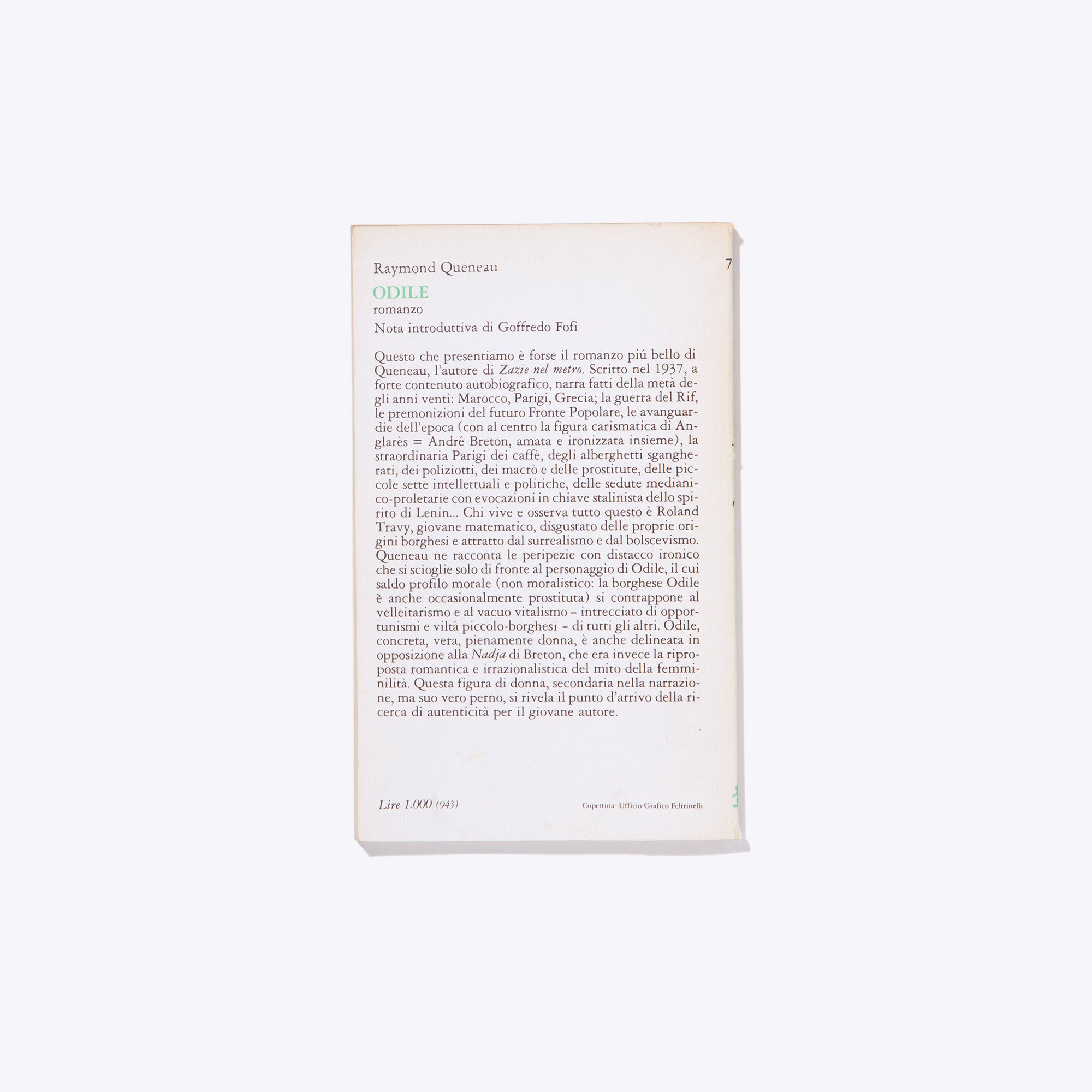 ODILE | Raymond Queneau